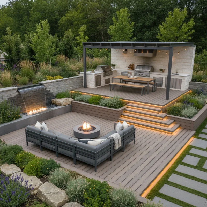 Designing Your Ideal Outdoor Living Space: Layouts, Features & Materials for 2025