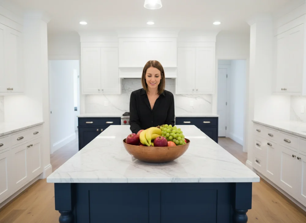 stunning kitchen island serving as a focal point,