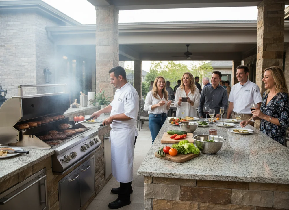 Professional outdoor kitchen